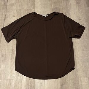 Green Envelope Chocolate Brown Top